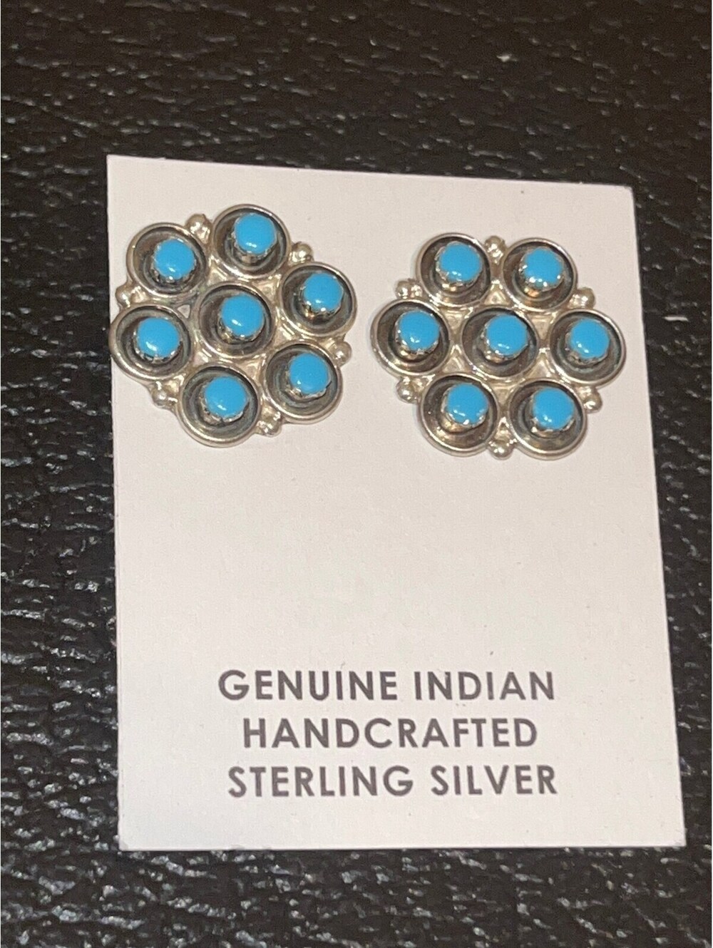 Navajo handmade sterling silver turquoise earrings